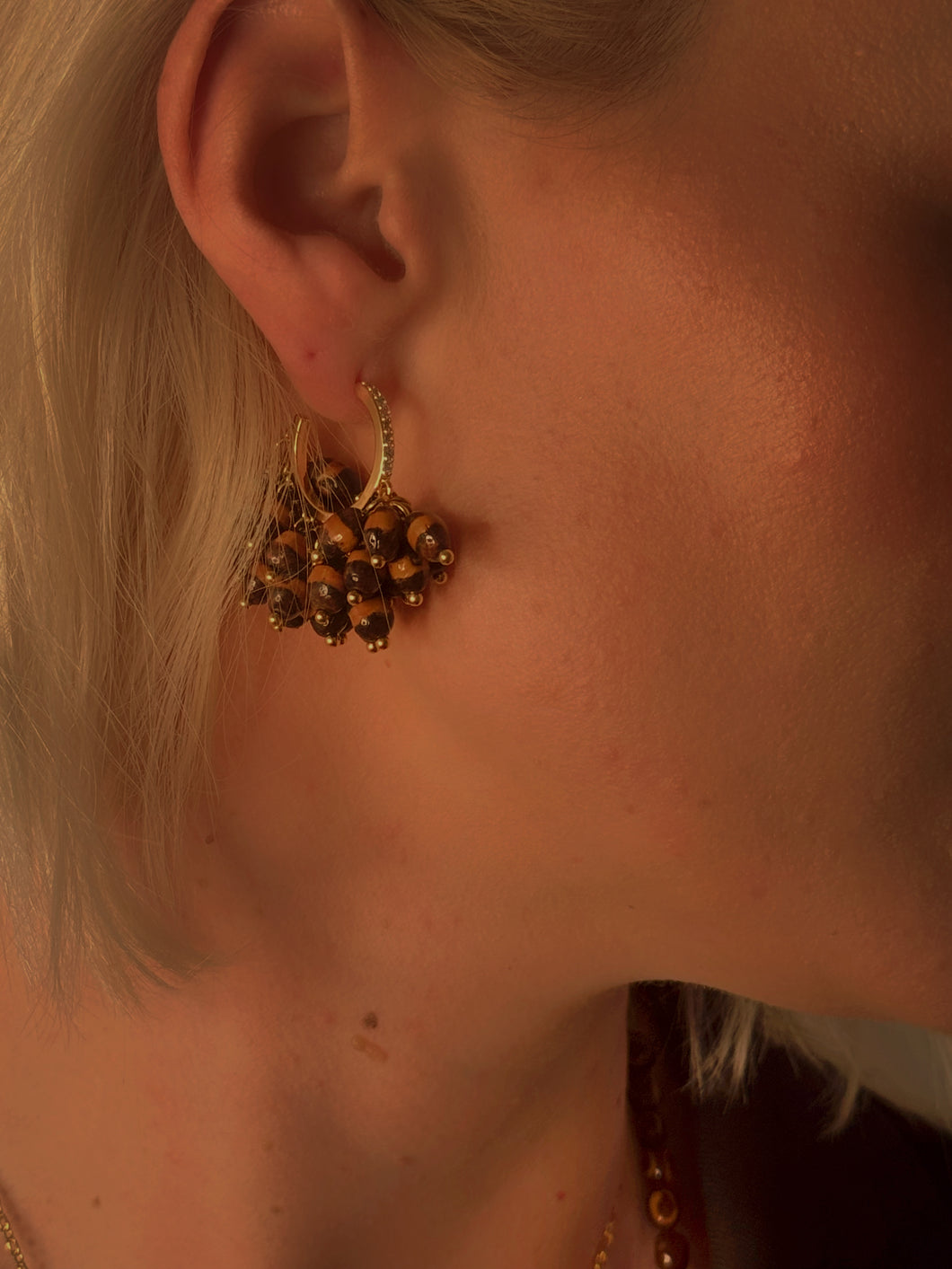 Natural beads earrings